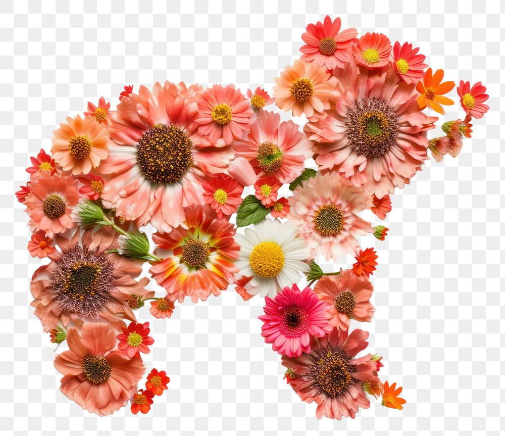 PNG Flat flower bear icon shape nature petal plant.