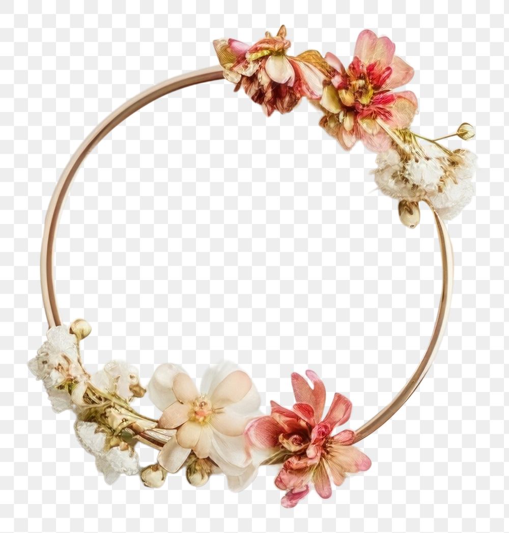 PNG Flat flower wedding ring silhouette shape bracelet jewelry accessories.