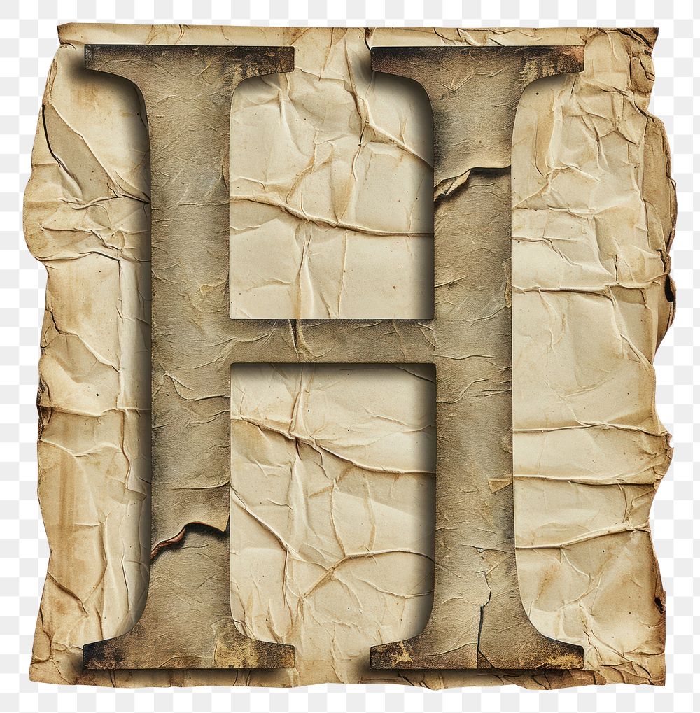 PNG Vintage Alphabet H backgrounds letter paper.