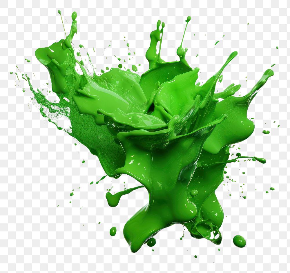 PNG Green Paint Splatter backgrounds paint leaf