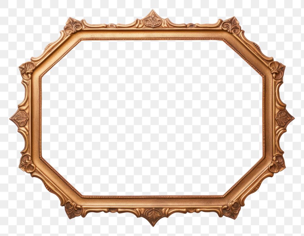 PNG Hexagon frame vintage rectangle photo oval.