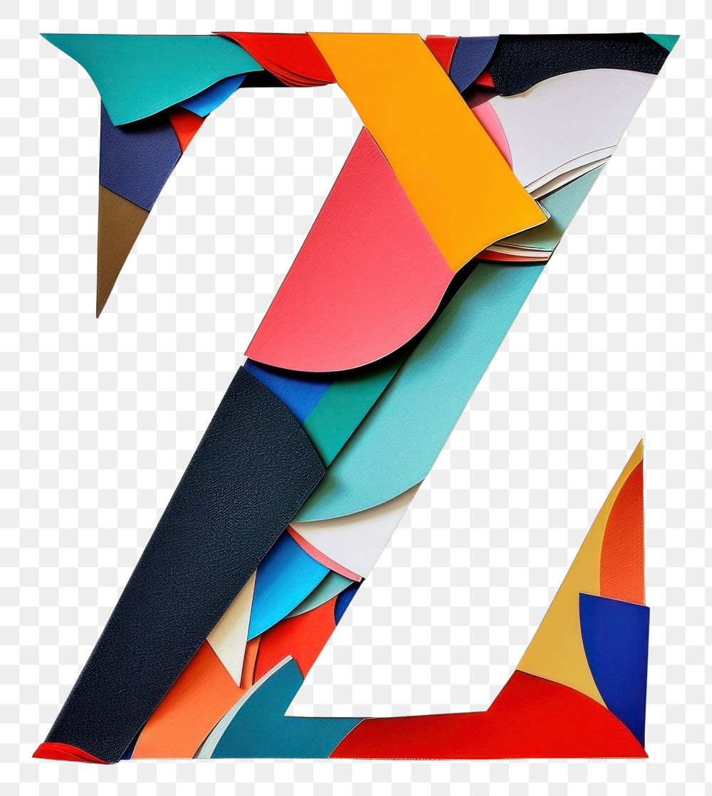 PNG  Alphabet Z art shape paper.