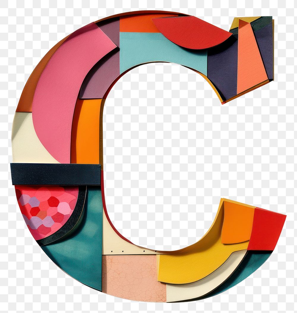 PNG  Alphabet C art shape text.