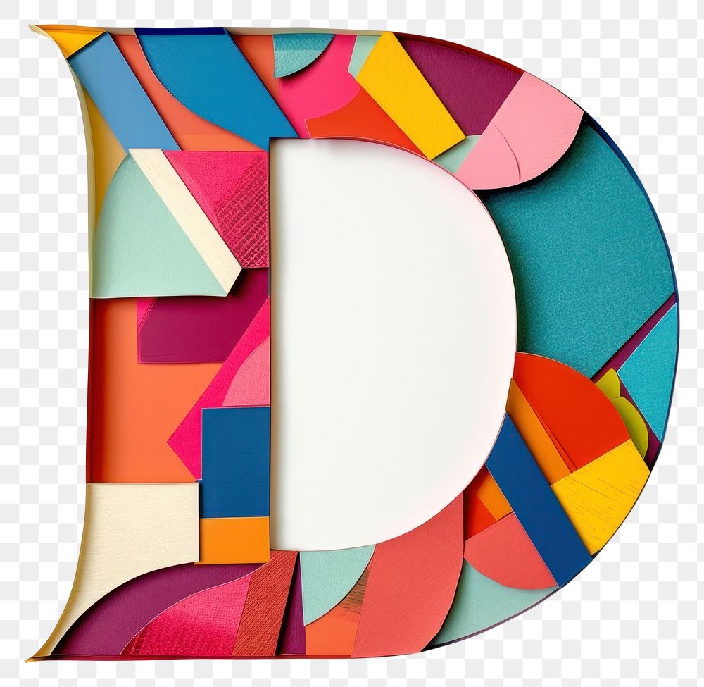 PNG  Alphabet D text art shape.