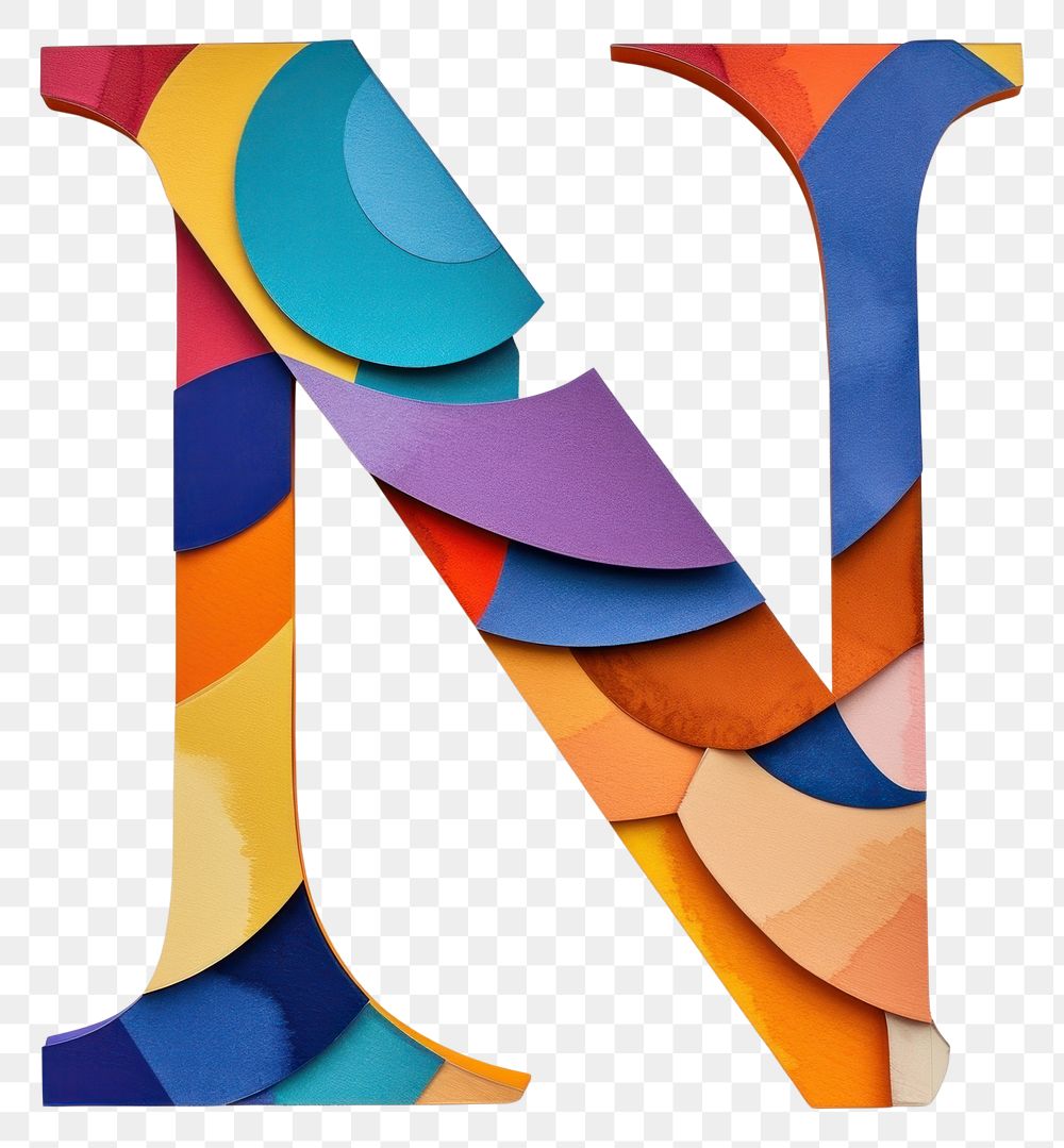 PNG  Alphabet N art alphabet shape.