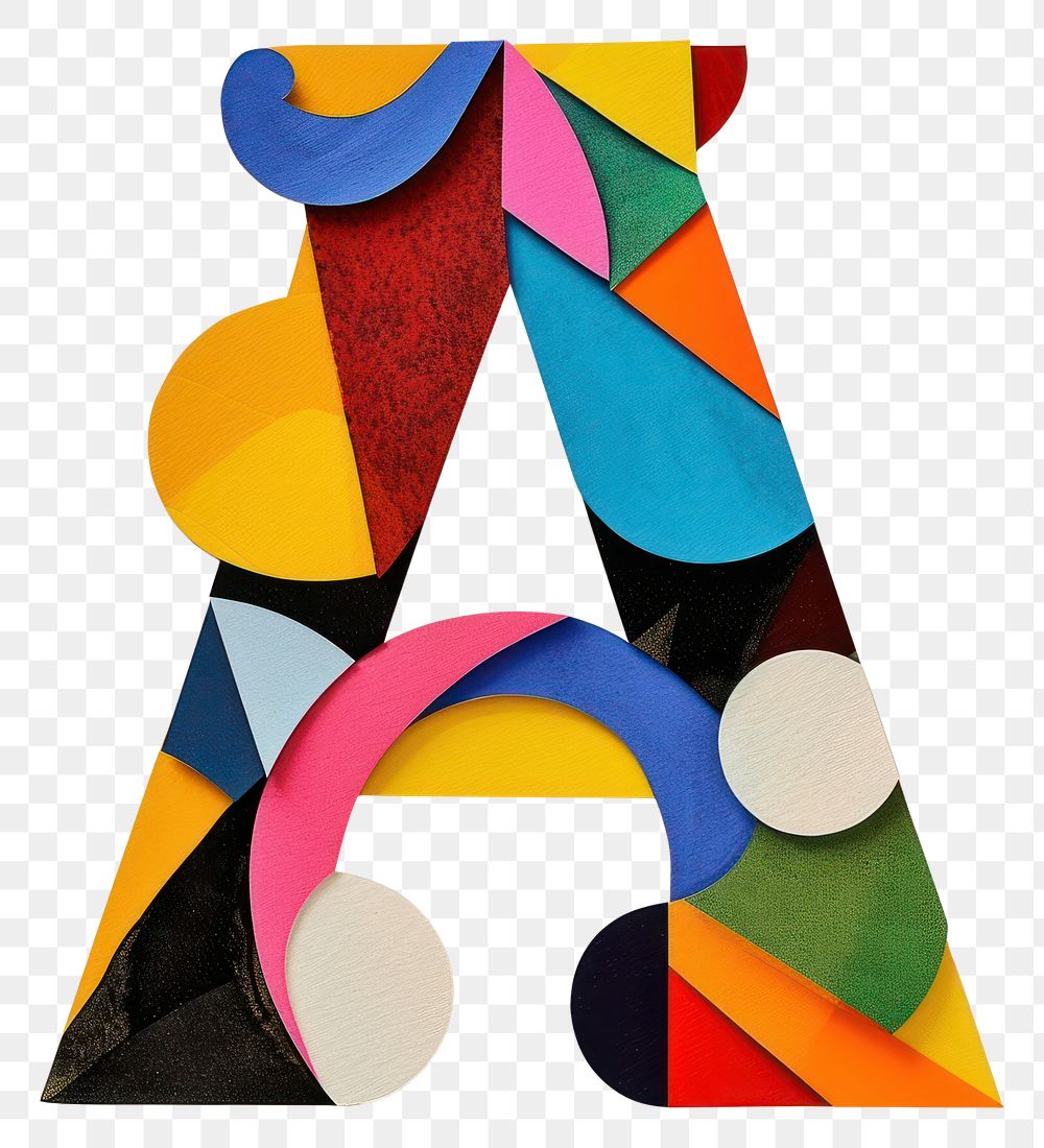 PNG  Cut paper of alphabet A art collage shape.