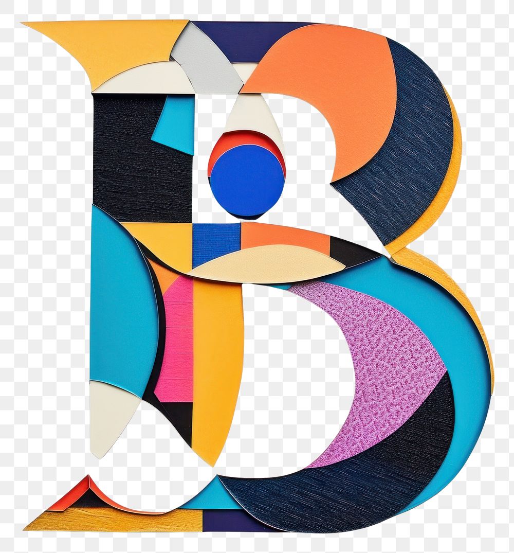 PNG  Alphabet B art shape text.