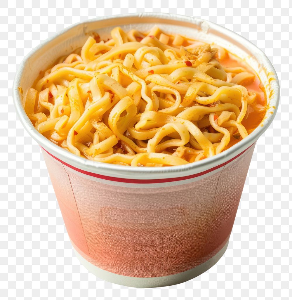 PNG Instant noodles cup spaghetti pasta food.