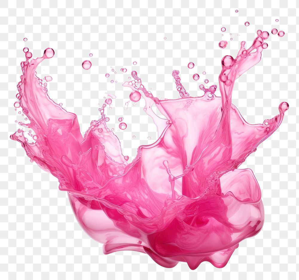 PNG Pink Water Splash petal white background splattered