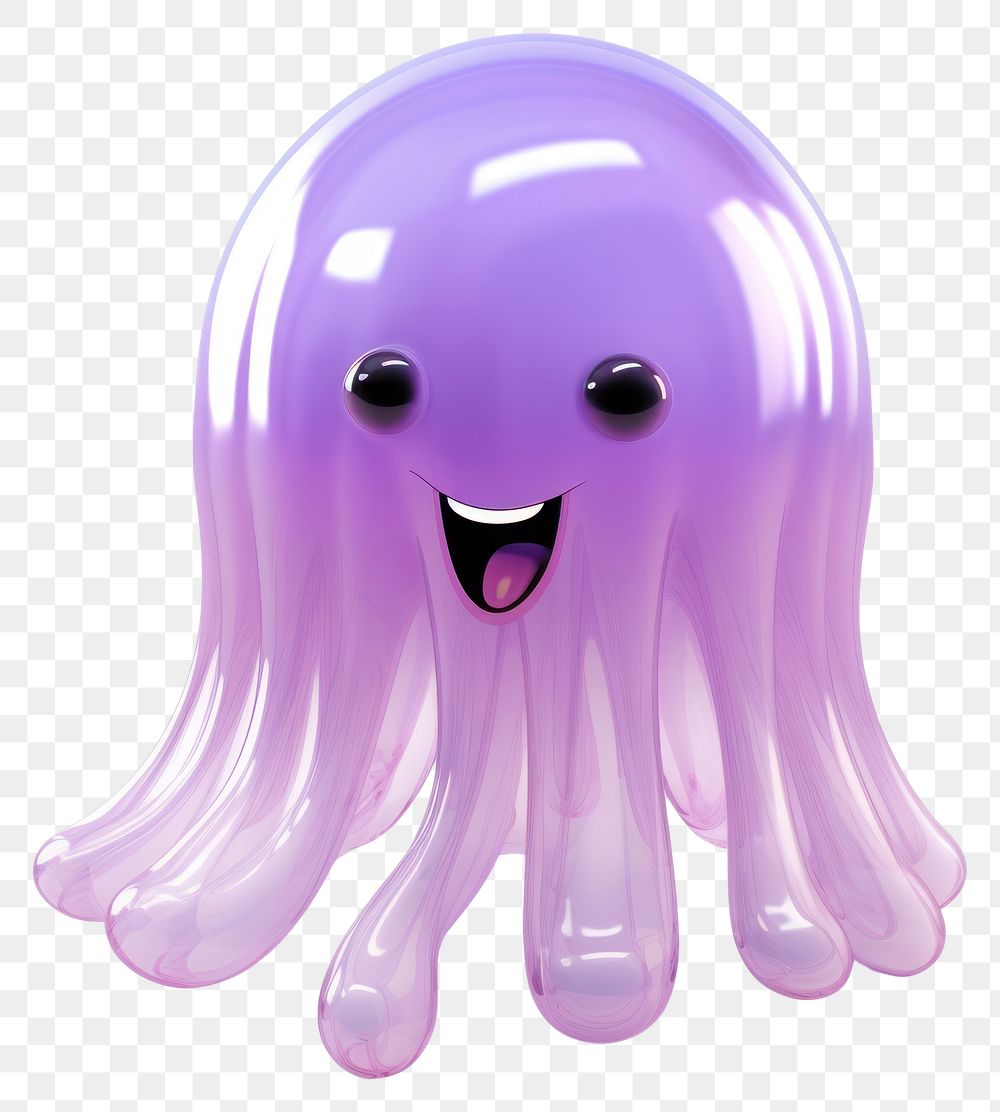 PNG  Light violet jelly master character cartoon purple toy.