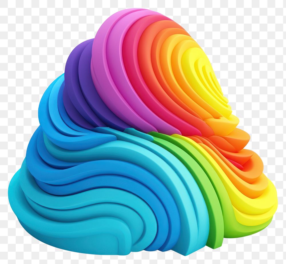 PNG  7 colors rainbow dessert white background confectionery.