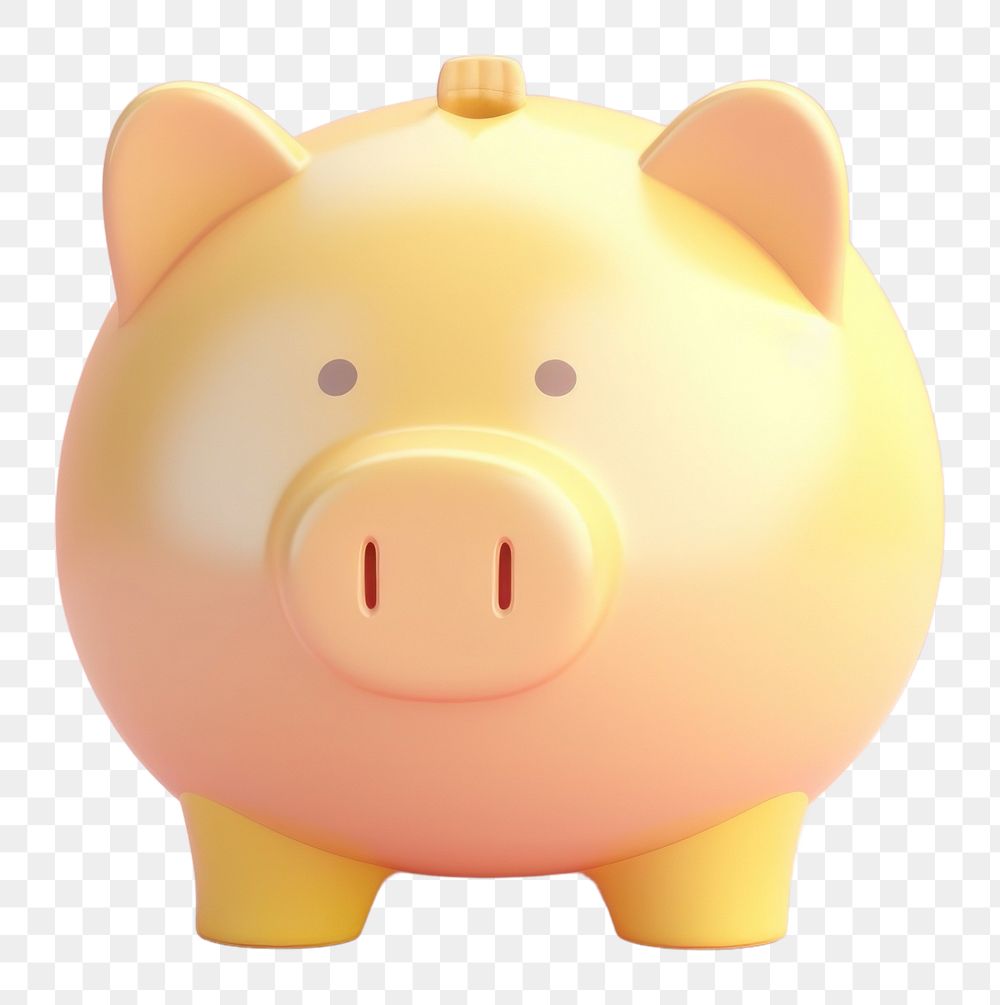 PNG Cute Piggy bank pig representation investment.