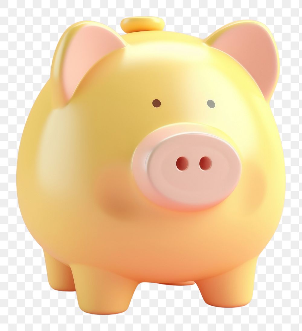 PNG Cute Piggy bank pig representation investment.