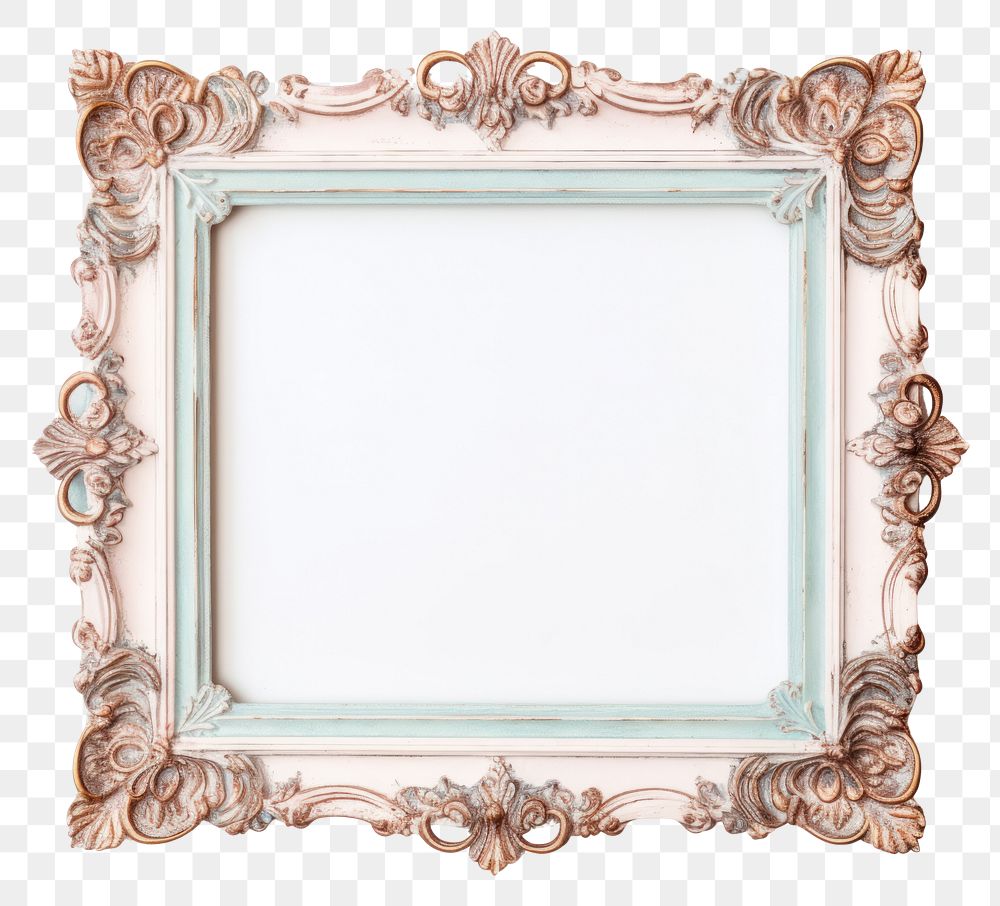 PNG Muted pastel color rectangle frame white background