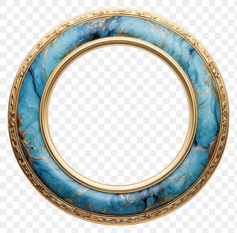PNG Blue gold wood texture ceramic circle Renaissance frame vintage rectangle turquoise photo