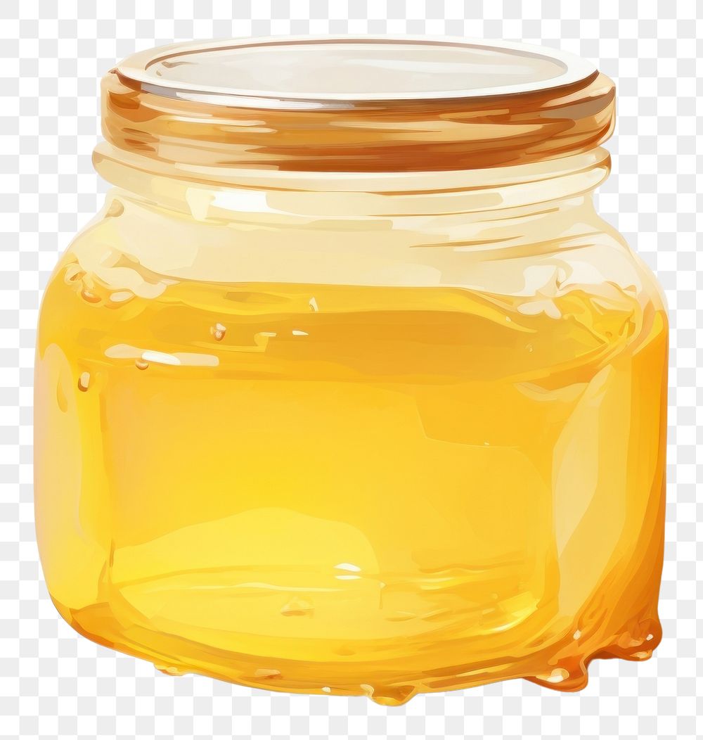 PNG Honey honey jar bottle.