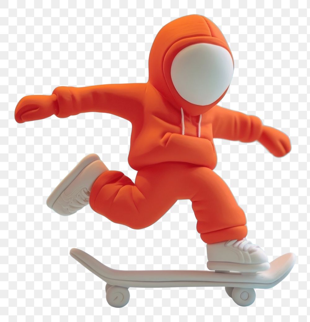 PNG  Skater figurine toy representation.