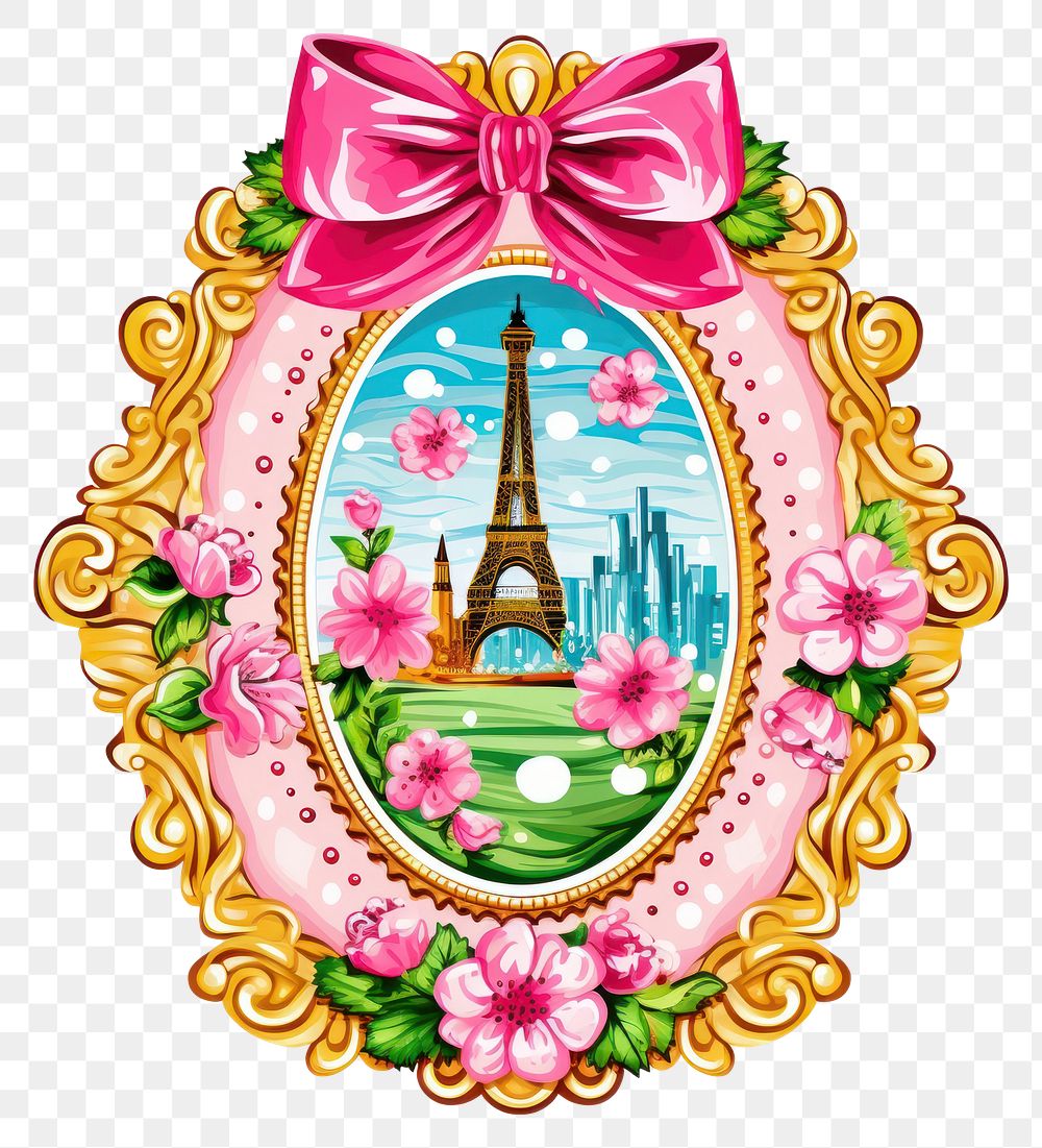 PNG  Paris city printable sticker pattern architecture creativity.