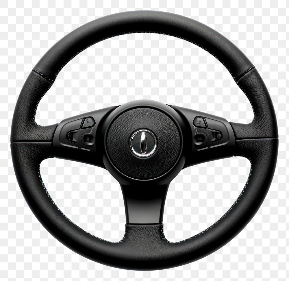 PNG  Steering wheel vehicle black white background.