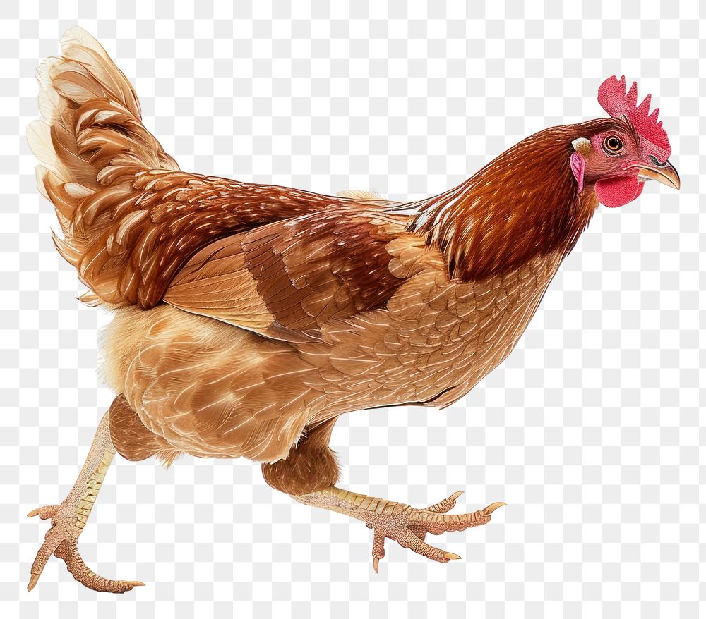 PNG  Running hen chicken poultry animal.