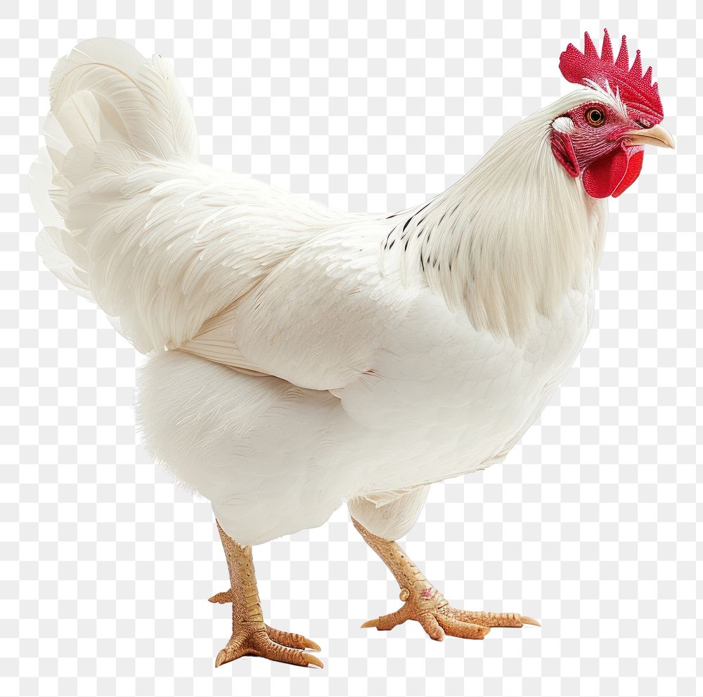 PNG  Single white chook hen chicken poultry animal
