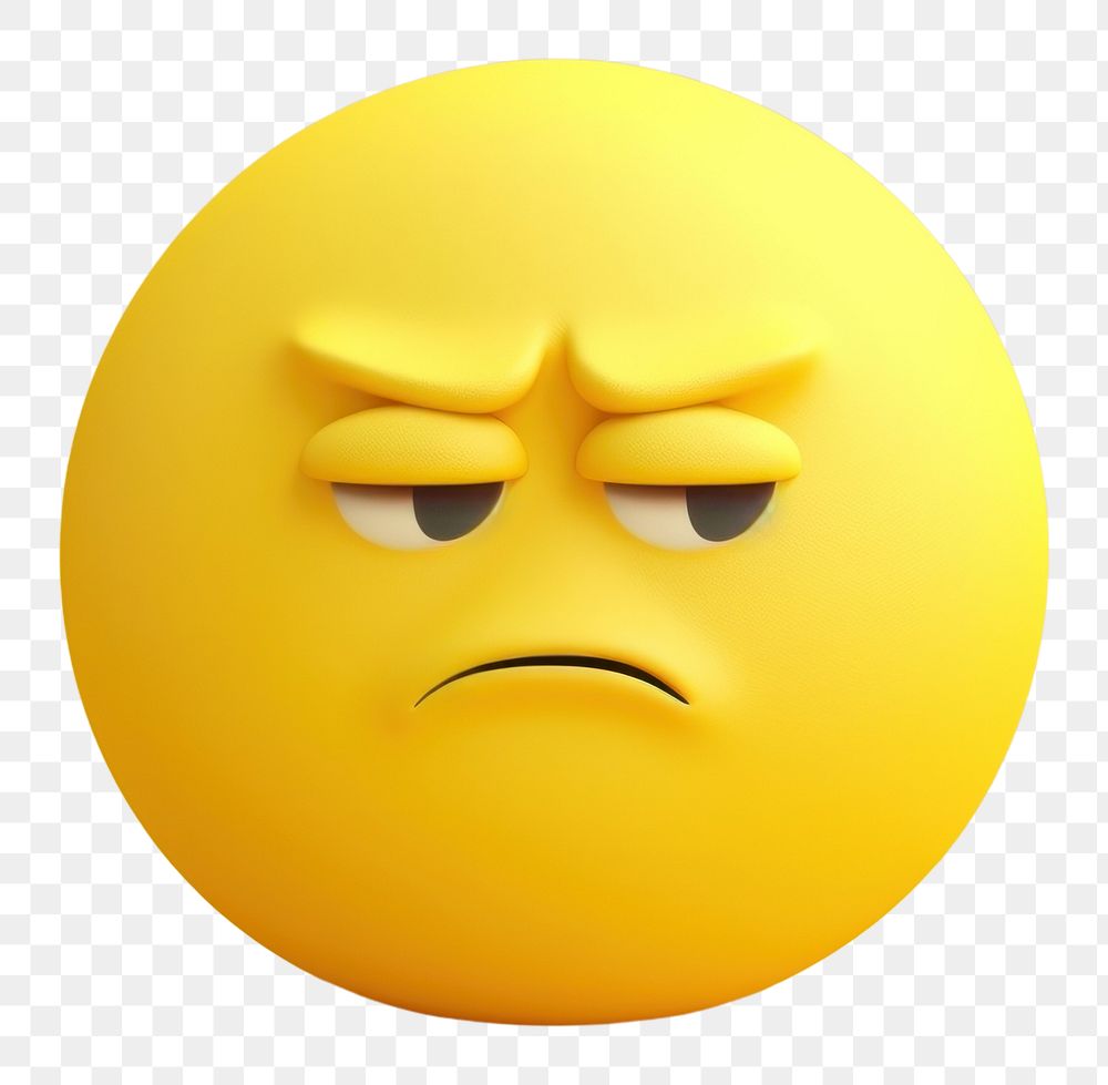 PNG  Angry emoji yellow face anthropomorphic representation investment