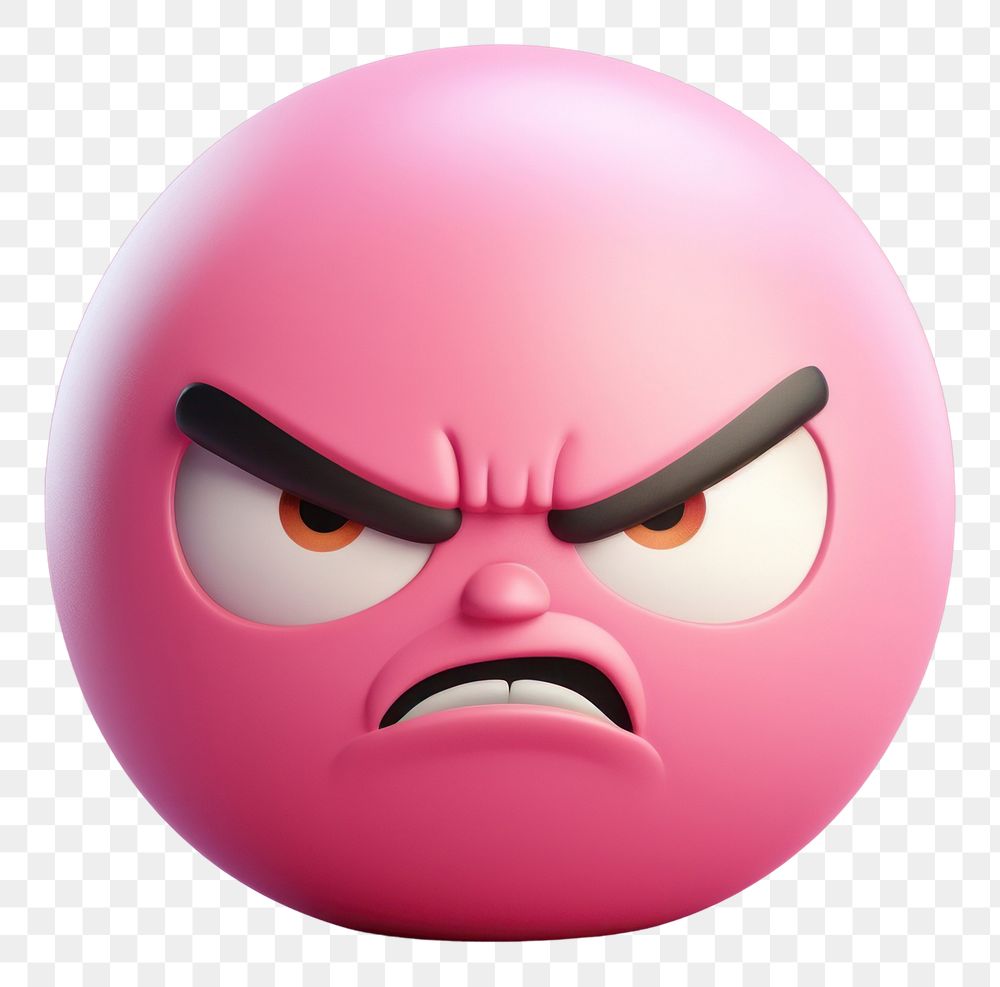 PNG  Angry emoji face representation football furious.