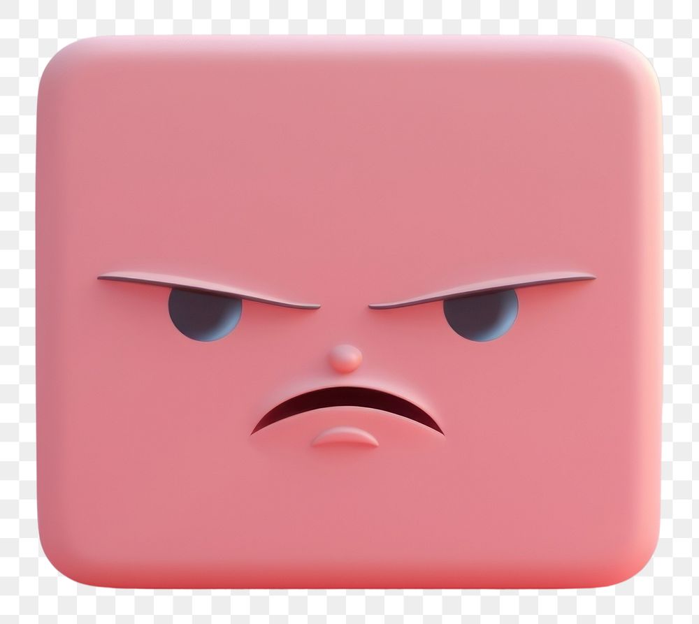 PNG  Angry emoji face representation investment technology.