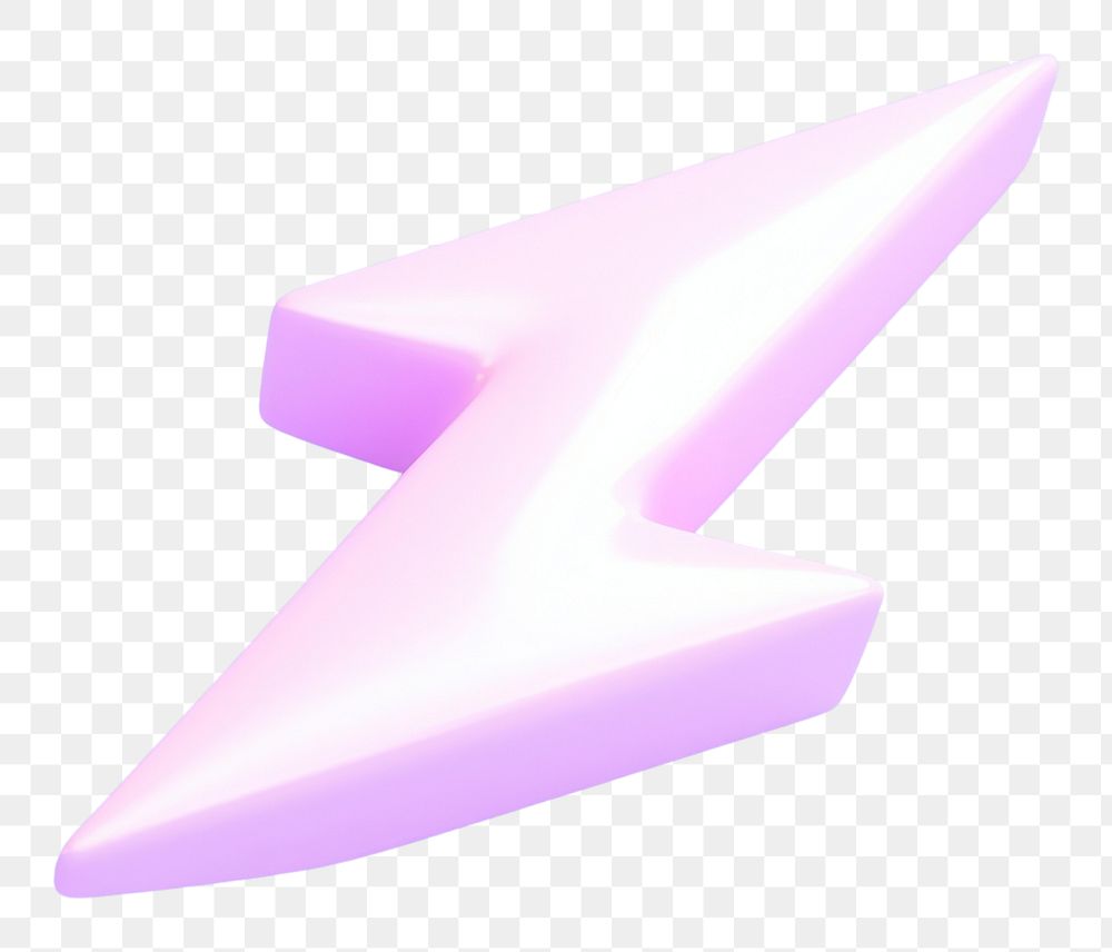 PNG  Icon Lightning purple symbol illuminated.