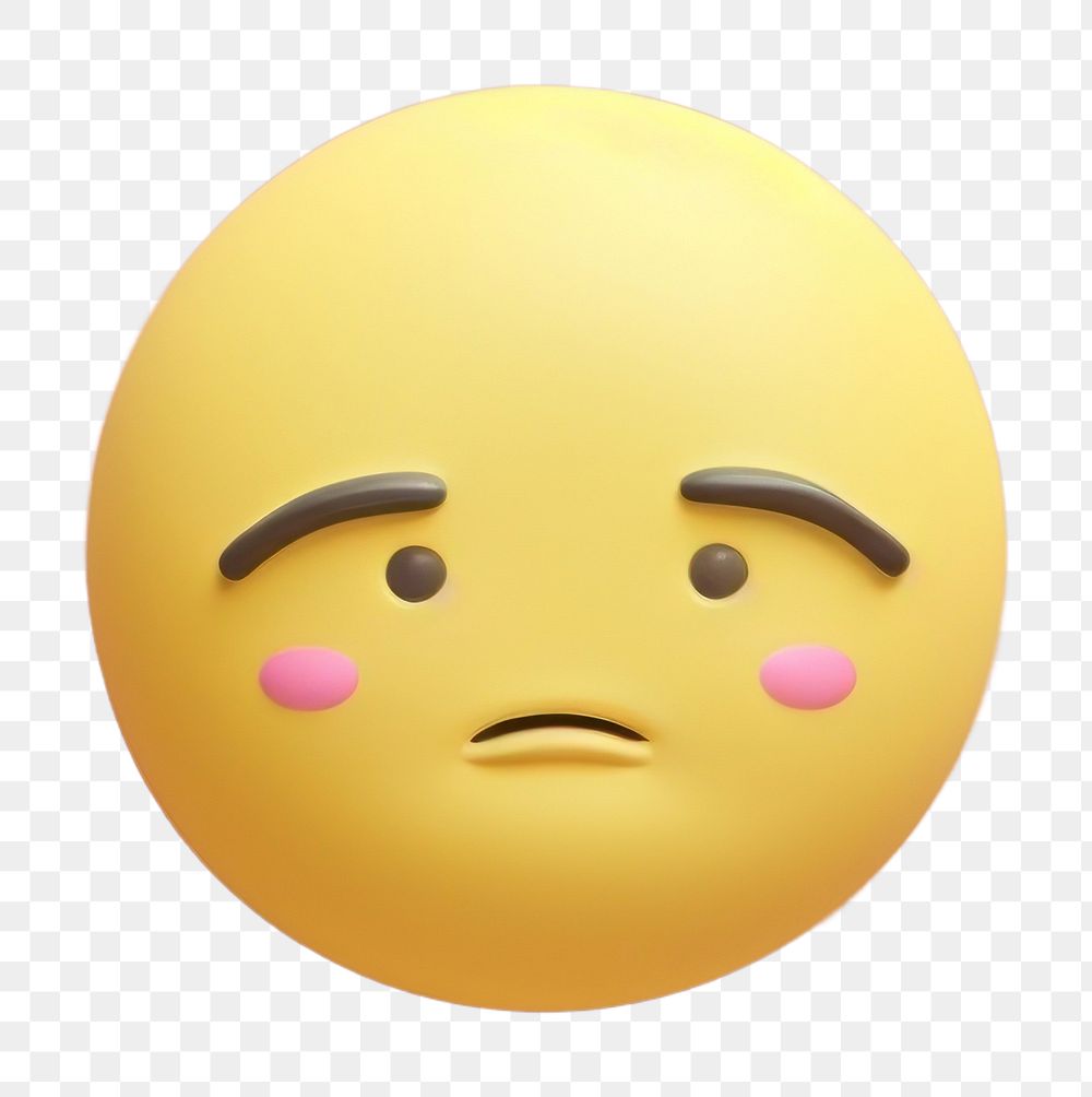 PNG  Sad emoji icon face egg anthropomorphic representation.