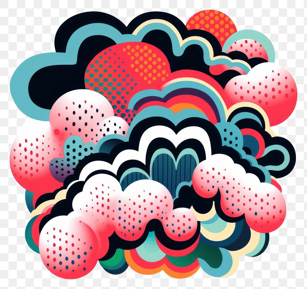 PNG  Cloud abstract pattern art.