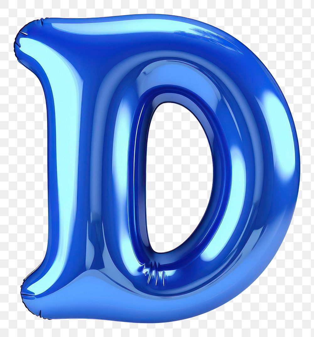 PNG Blue letter D shape text 