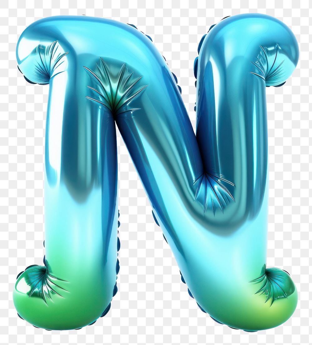 PNG Letter N balloon white background inflatable.