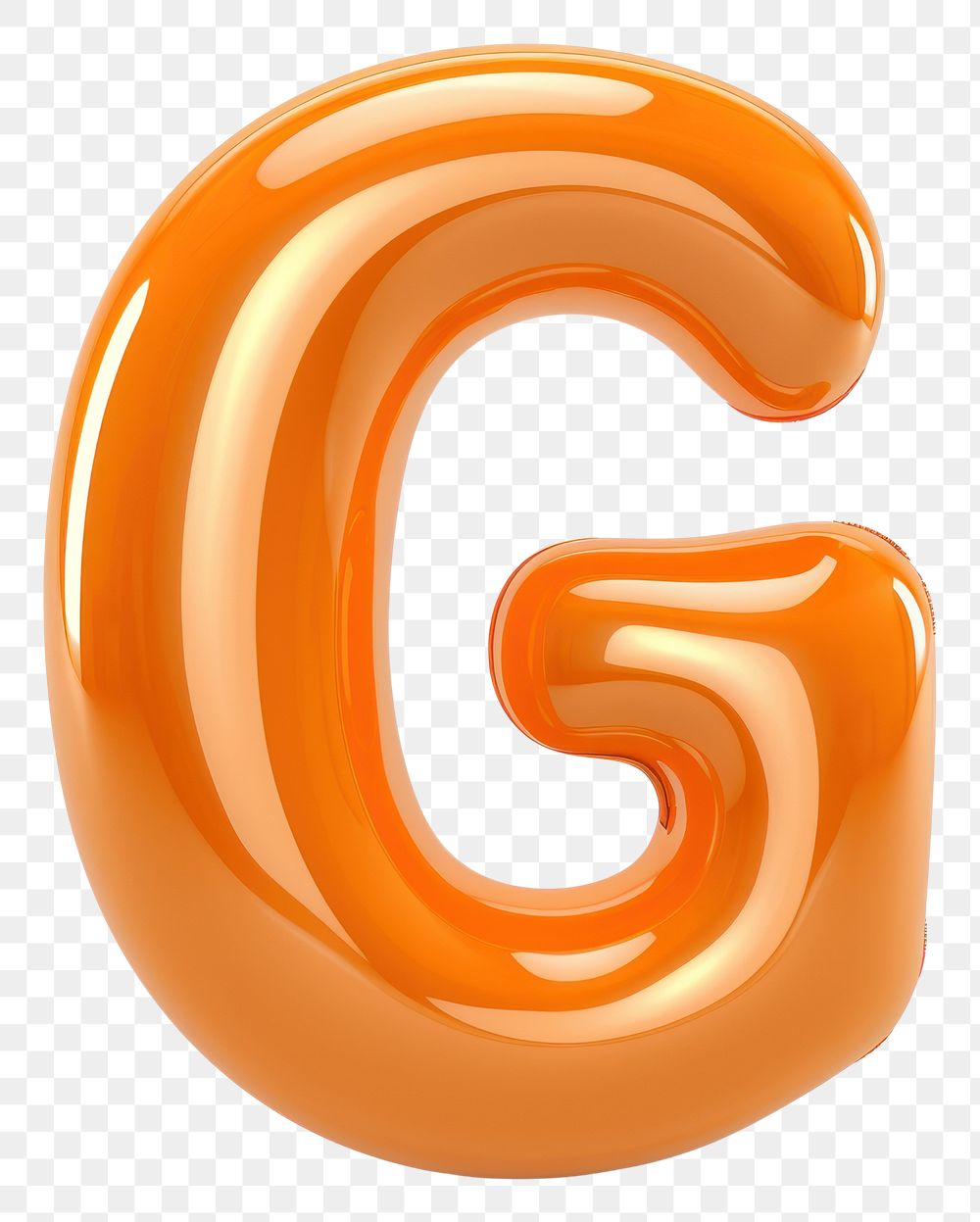 PNG Orange letter G number text white background.