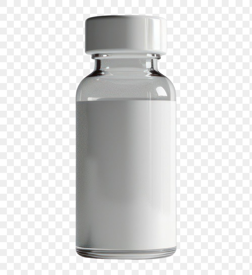 PNG  Sterile Vial mockup bottle white still life.