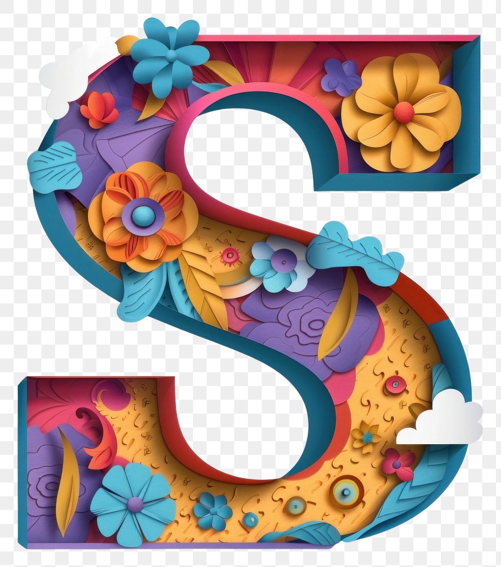 PNG Letter S alphabet shape font.