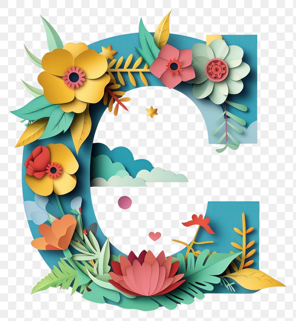PNG Letter C alphabet wreath | Premium PNG - rawpixel