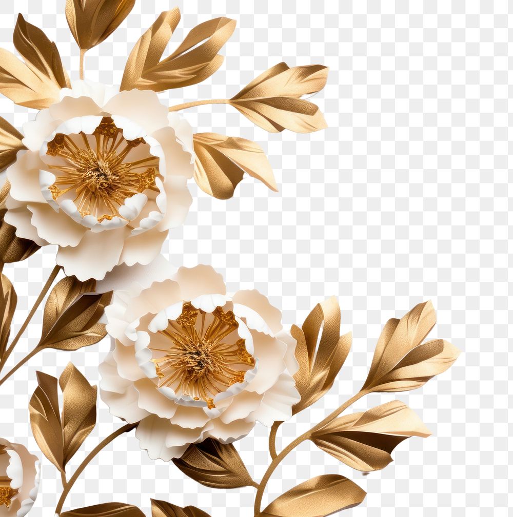 PNG  Peony floral border flower backgrounds pattern