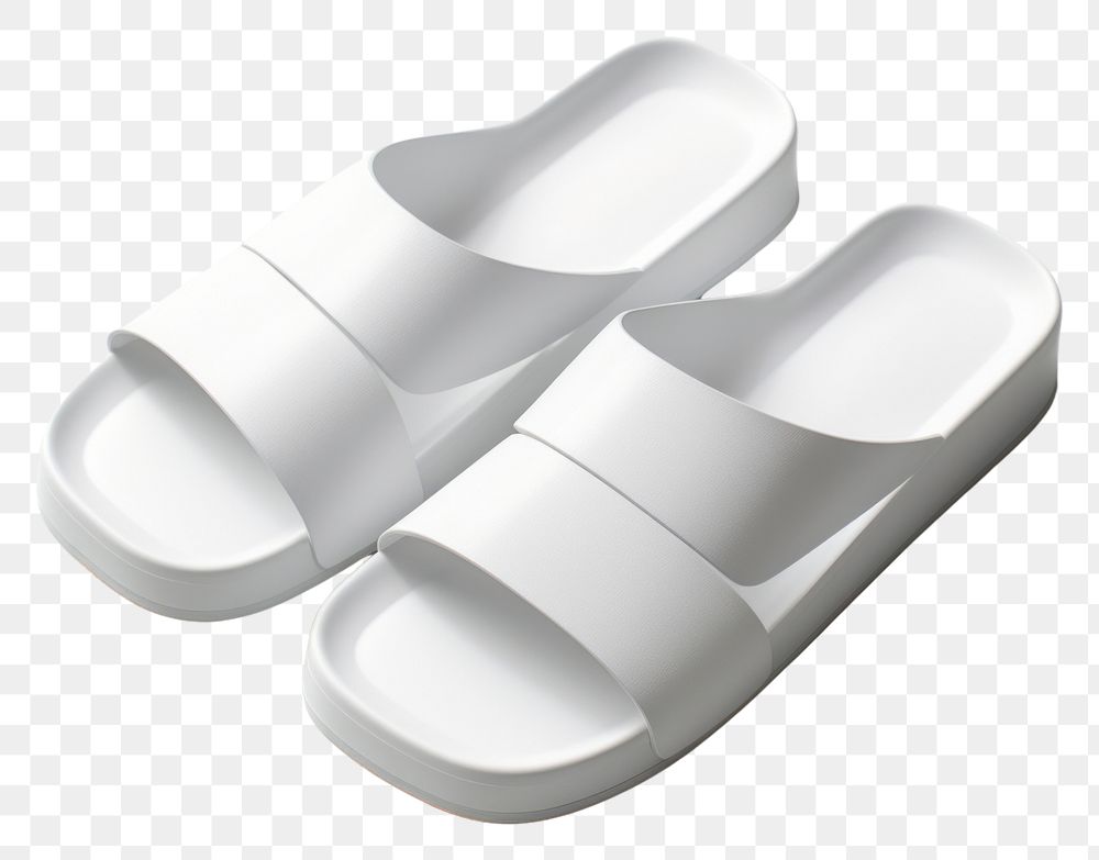 PNG Slippers packaging mockup footwear white shoe.