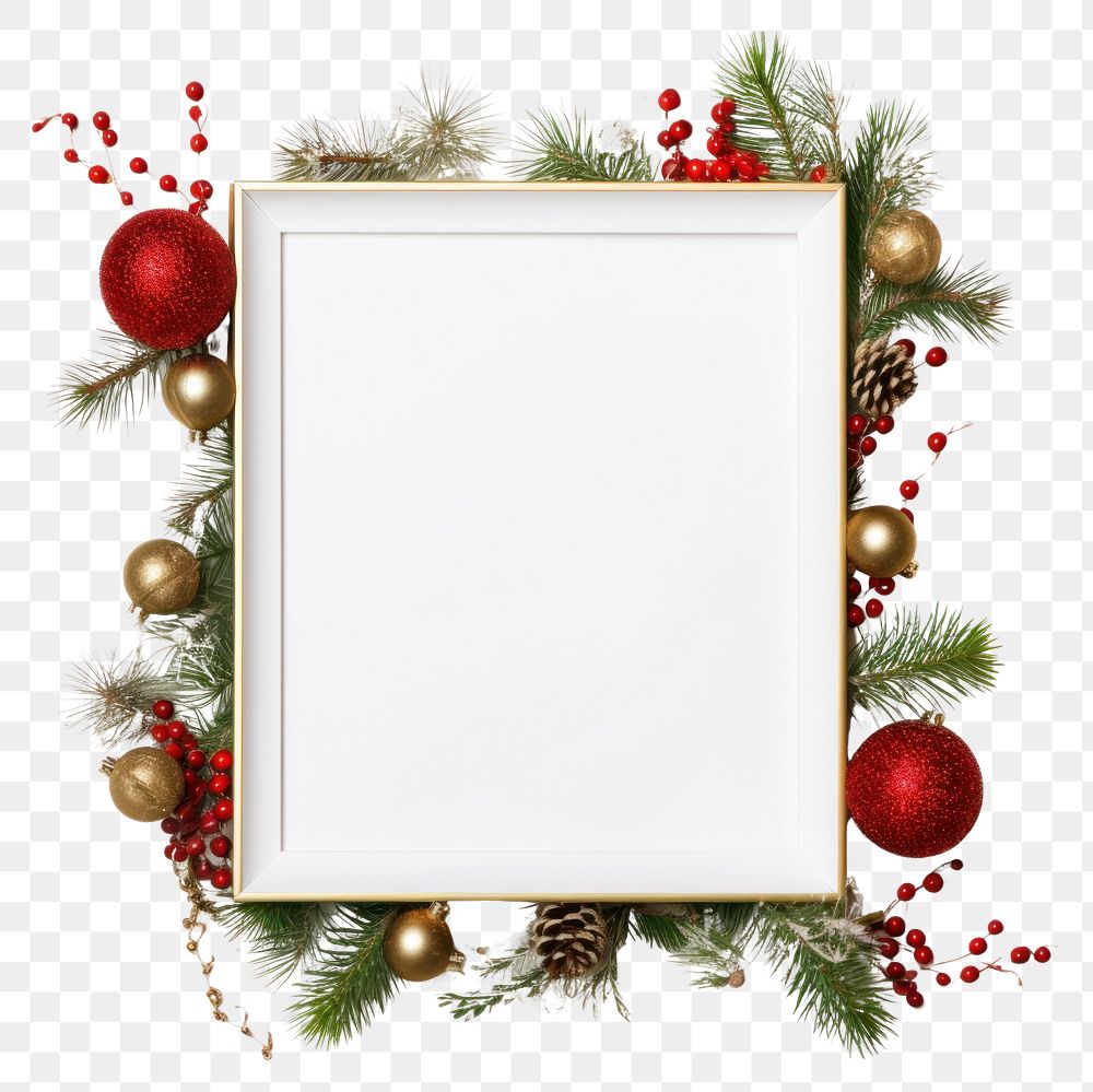 PNG Christmas frame white background celebration.