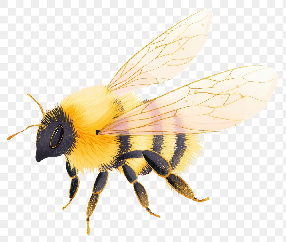 PNG Cute bee animal insect white background.