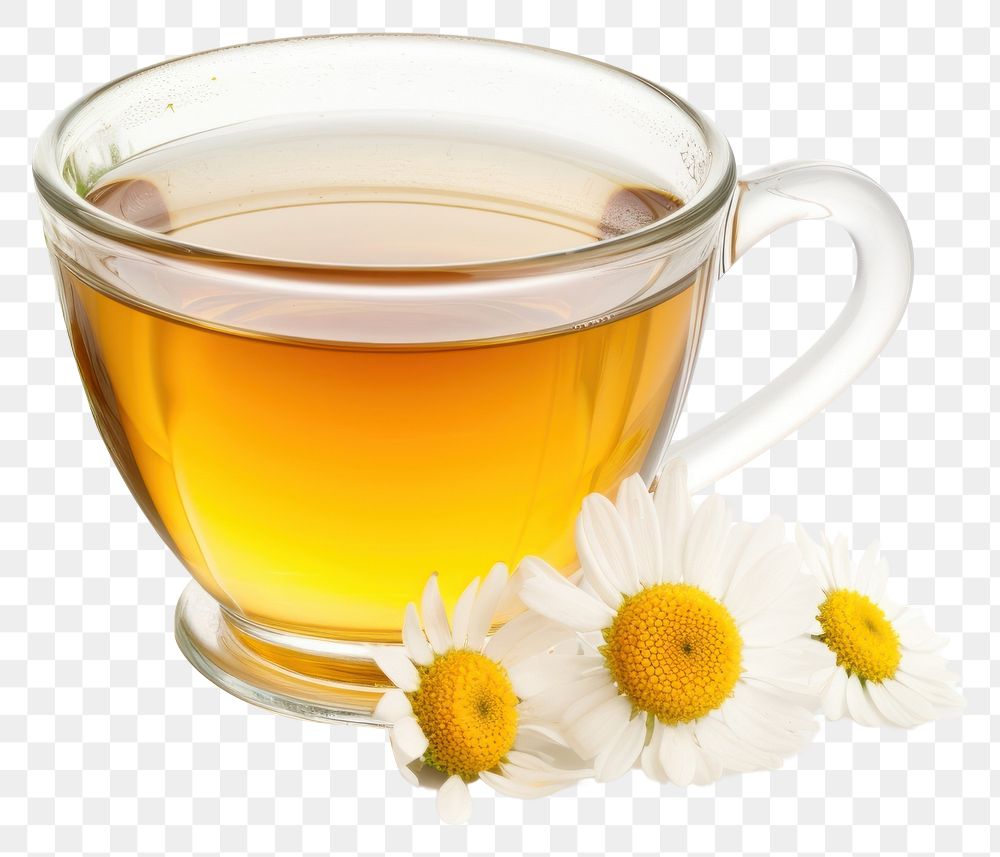 PNG Photo of chamomile tea flower drink plant.