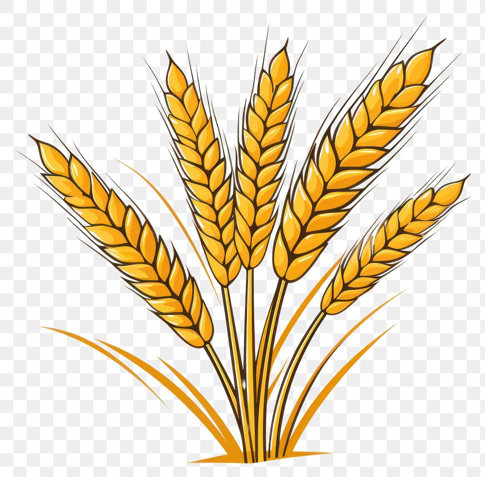 PNG  Cute wheat clipart agriculture plant field.