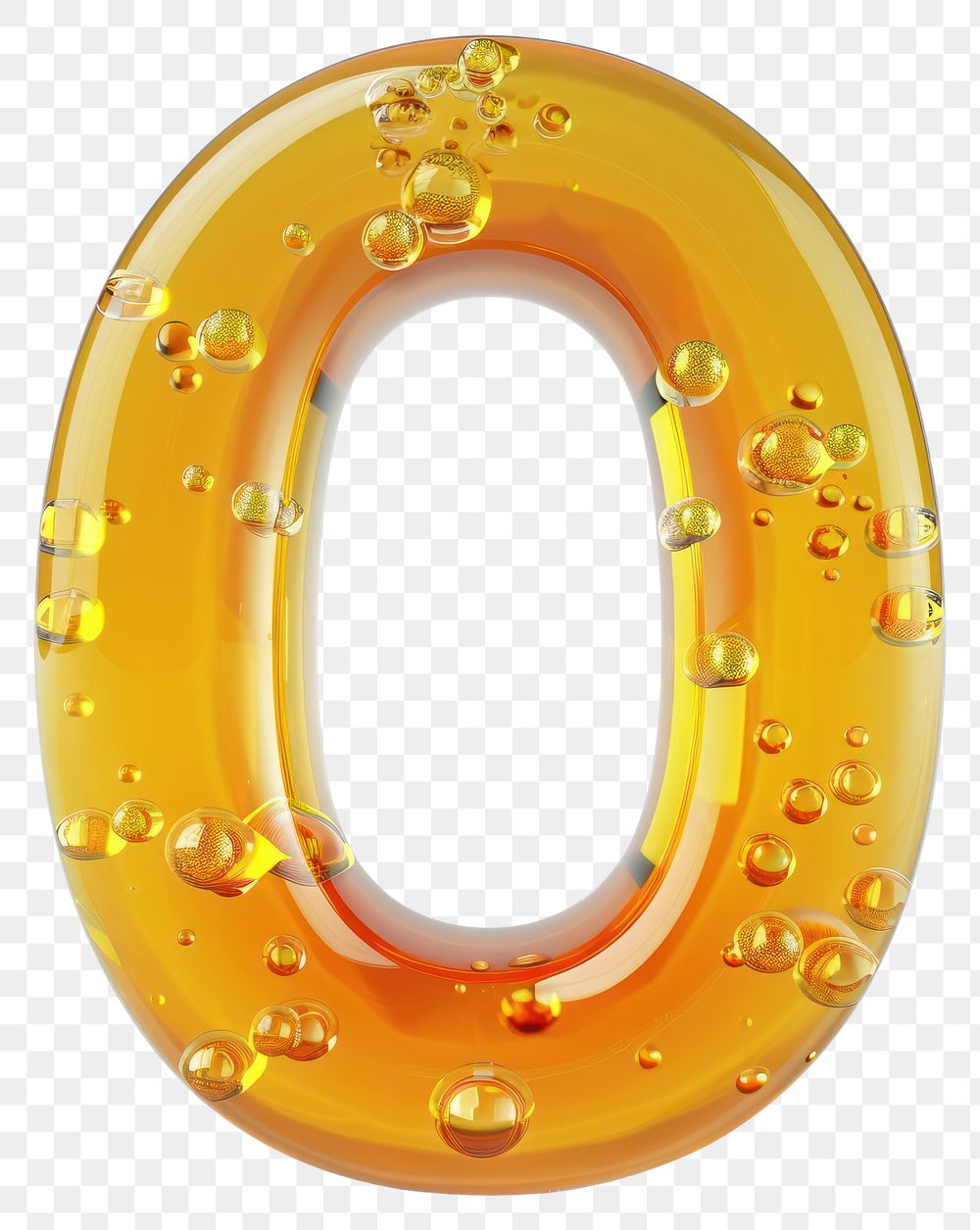 Letter O number jewelry bubble.