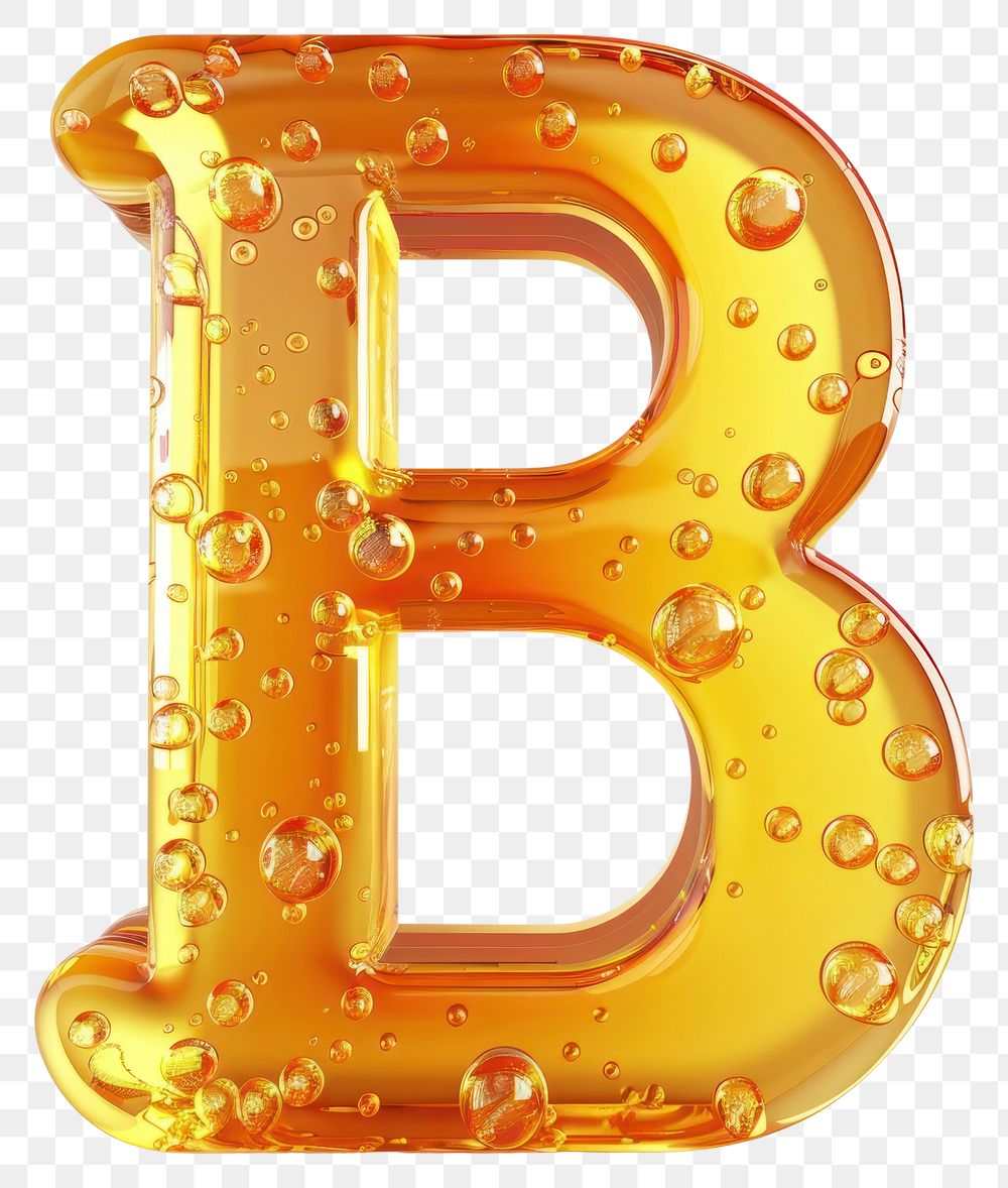 Letter B yellow number symbol.