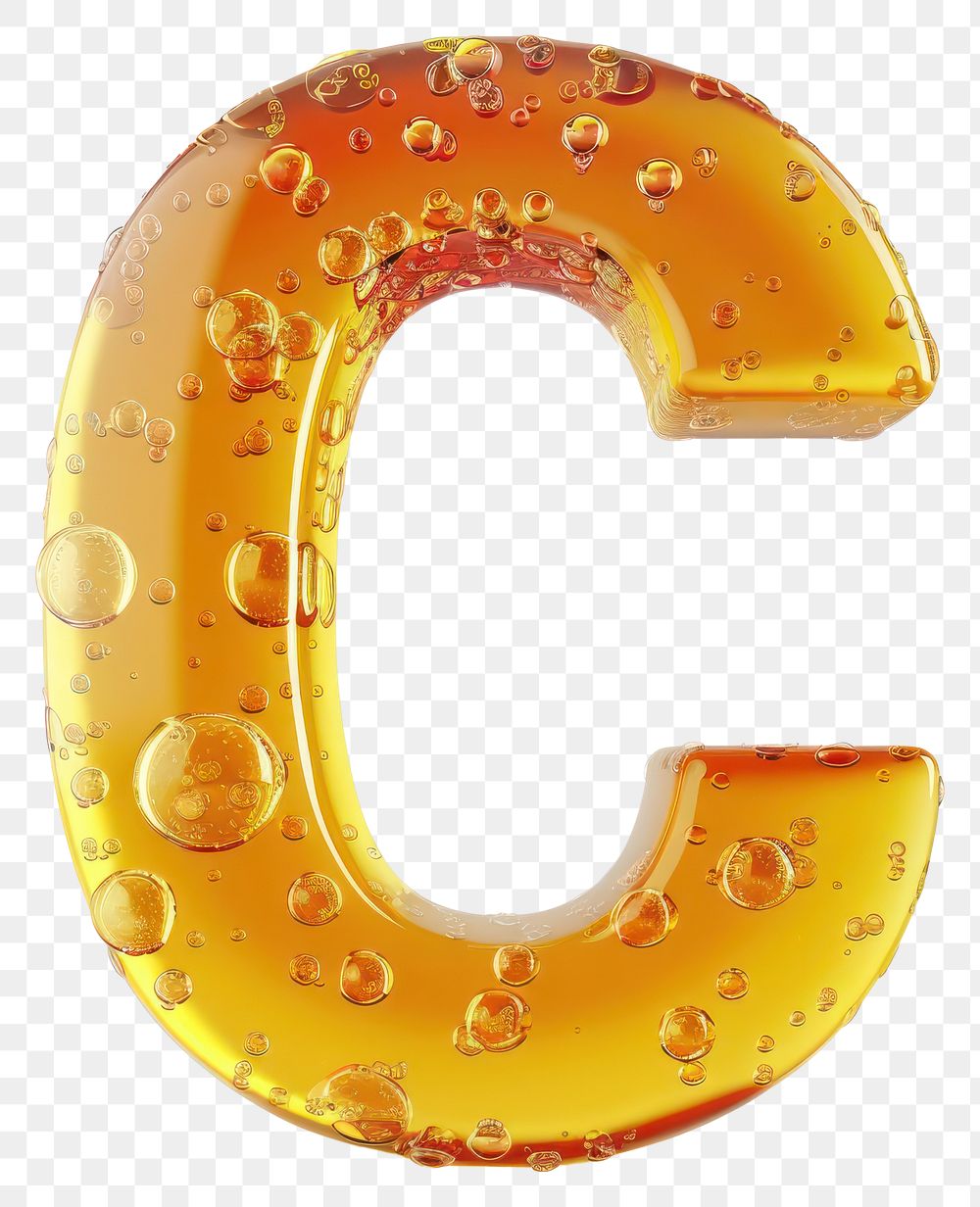 Letter C yellow bubble number.