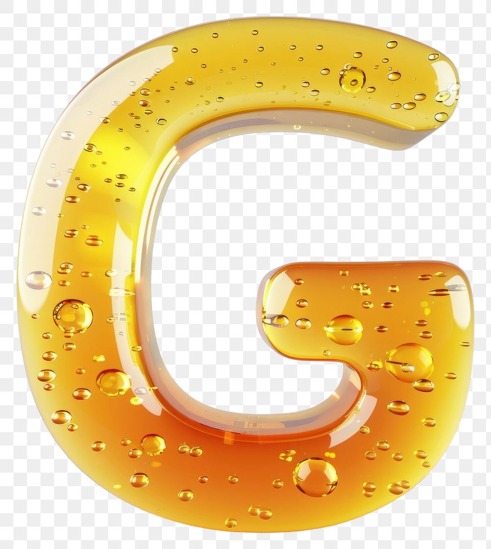 Letter G yellow bubble number.