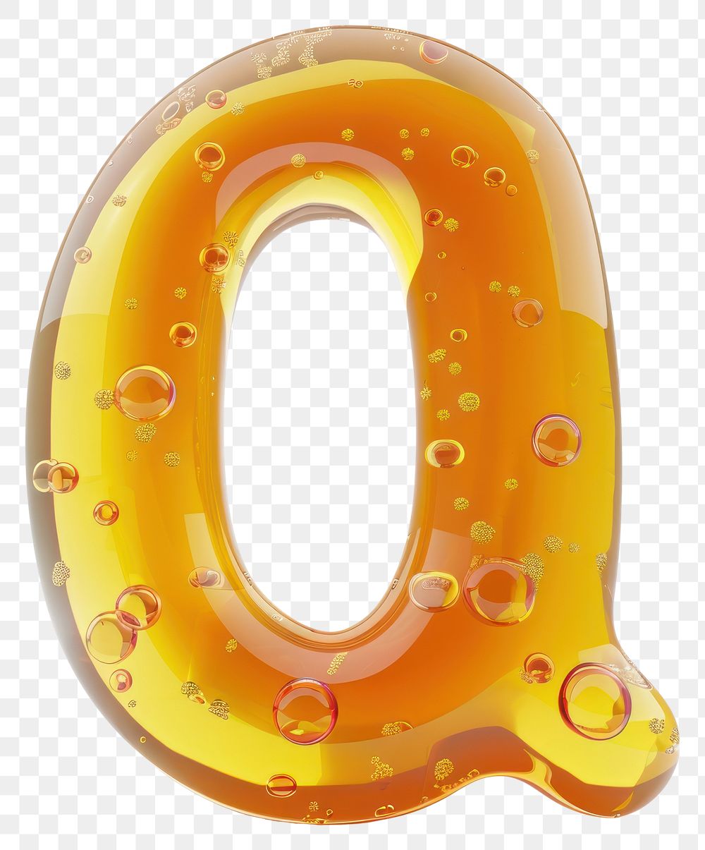 Letter Q number bubble yellow.