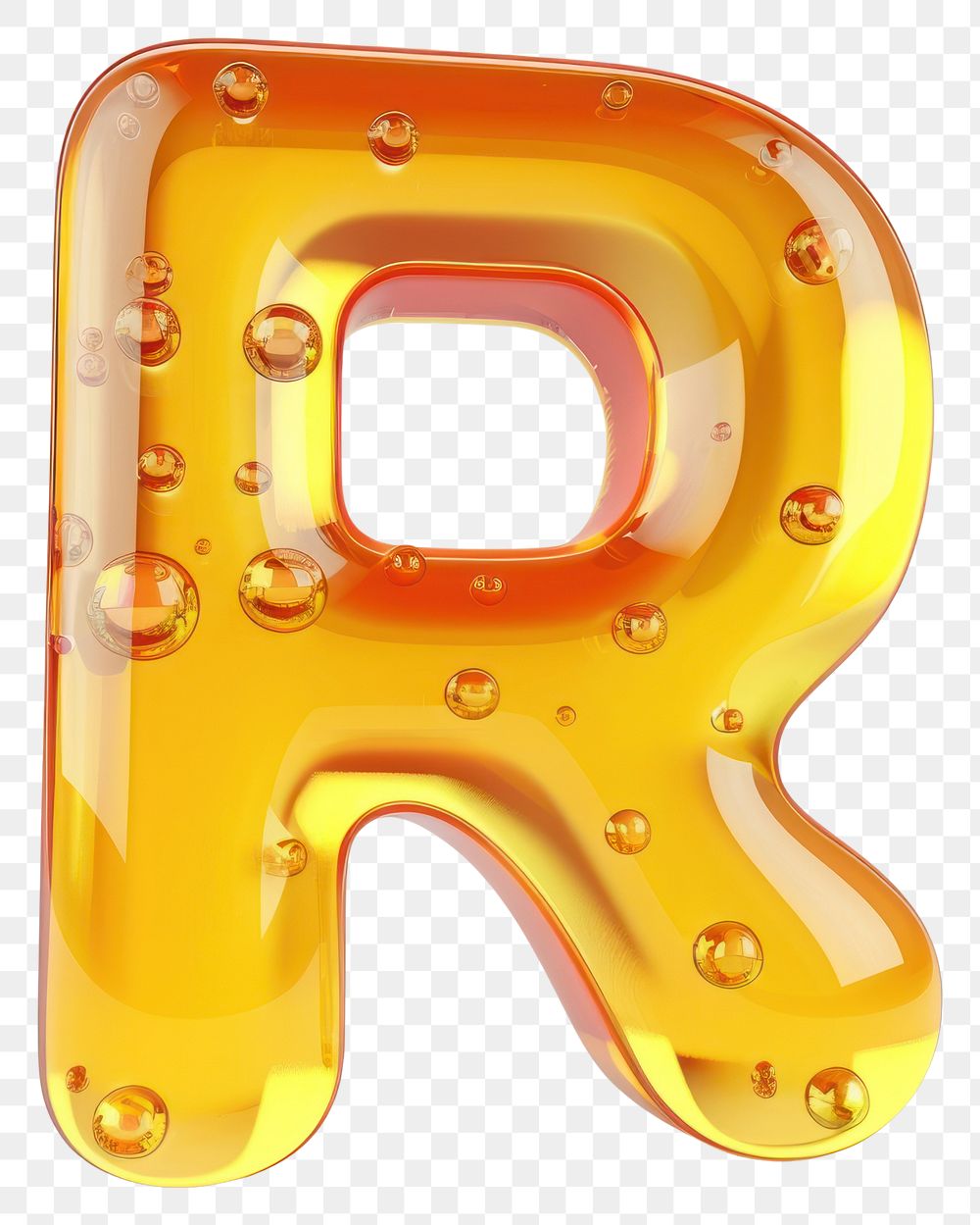 Letter R number yellow symbol.
