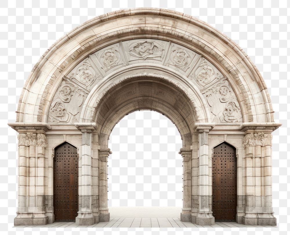PNG Architecture photo of a arch white background entrance building.